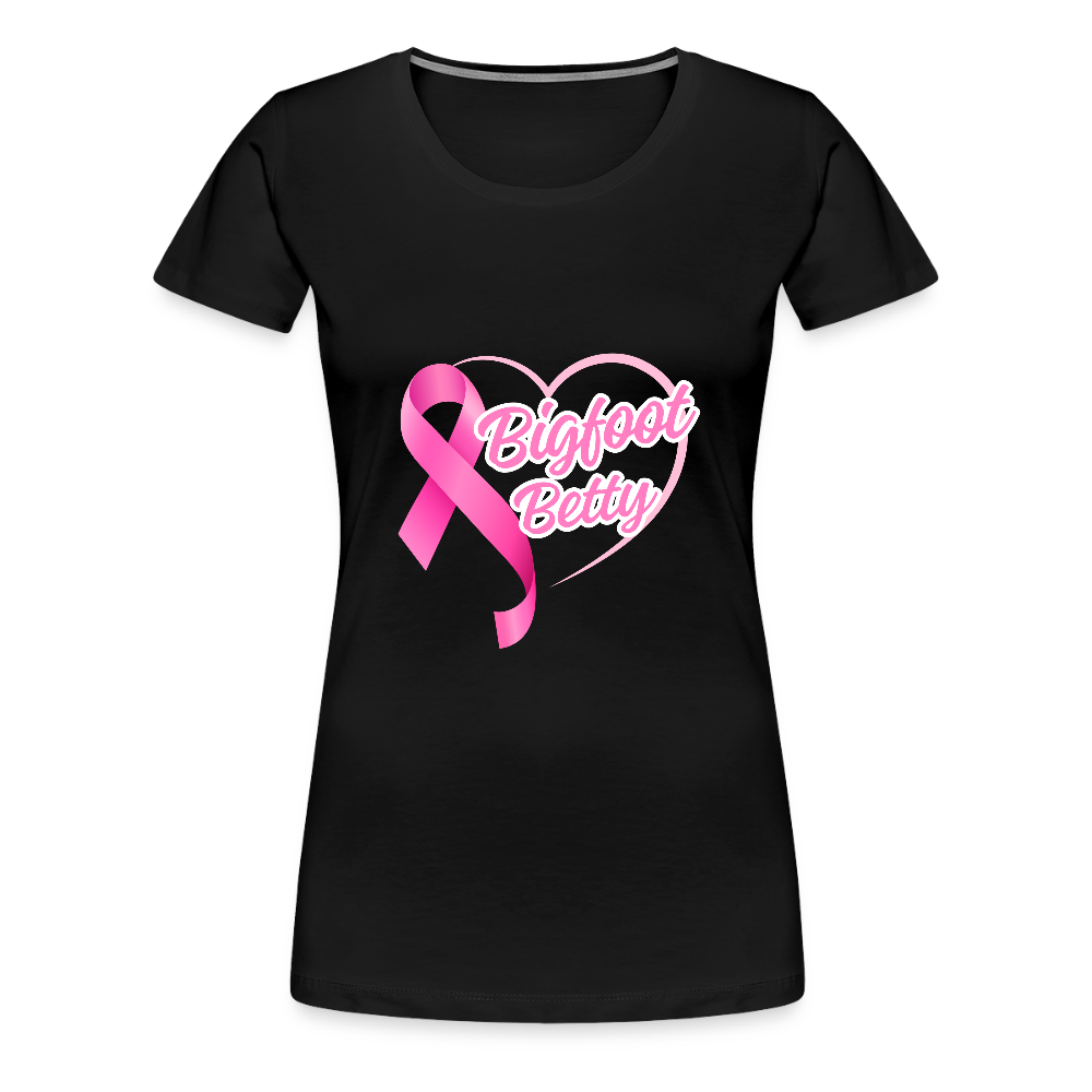 Women’s Premium T-Shirt - BFB Pink Ribbon - black