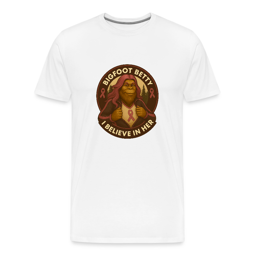 Men's Premium T-Shirt - I Believe In Her (RETRO) - white