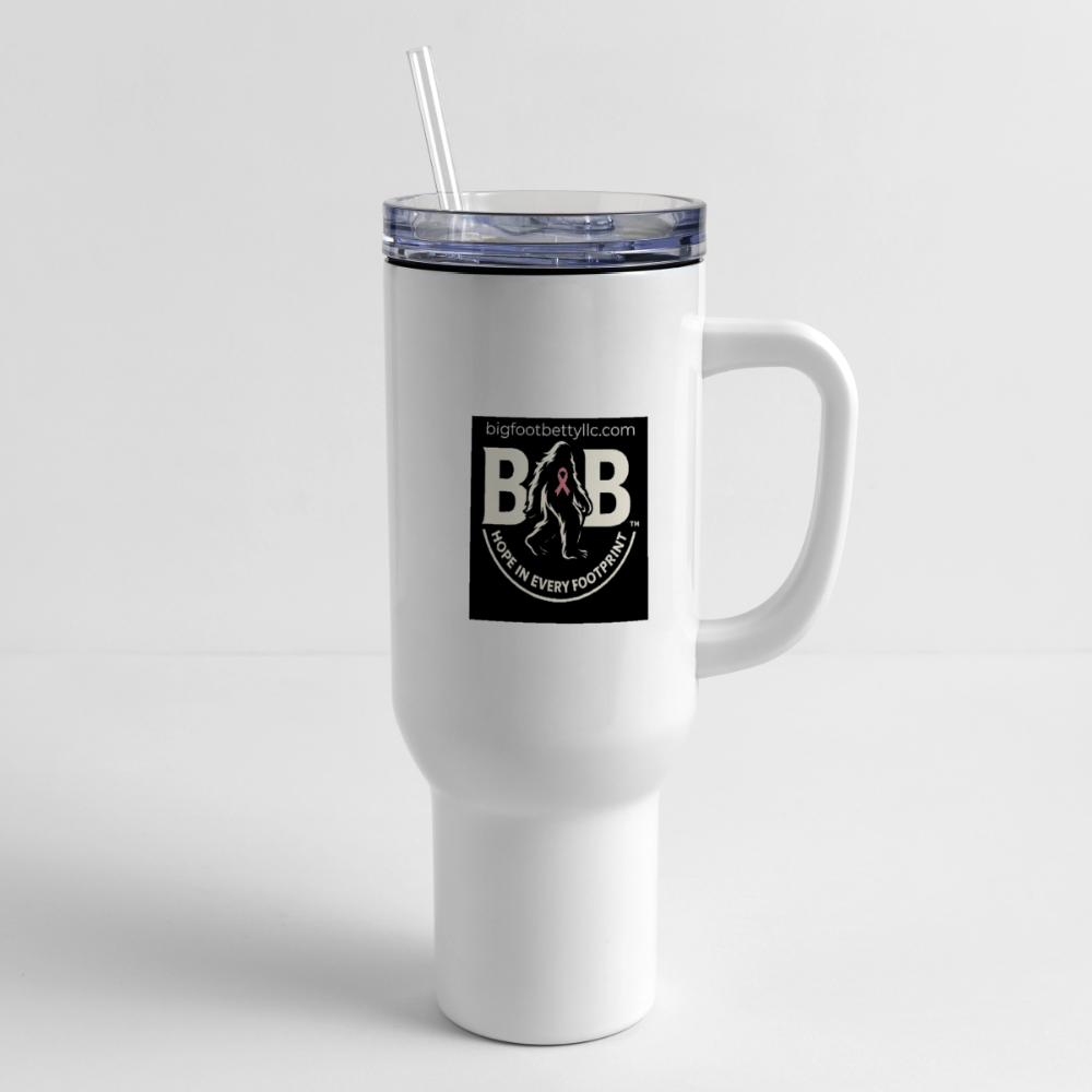 40 oz Travel Tumbler - 2026 BFB B&W - white