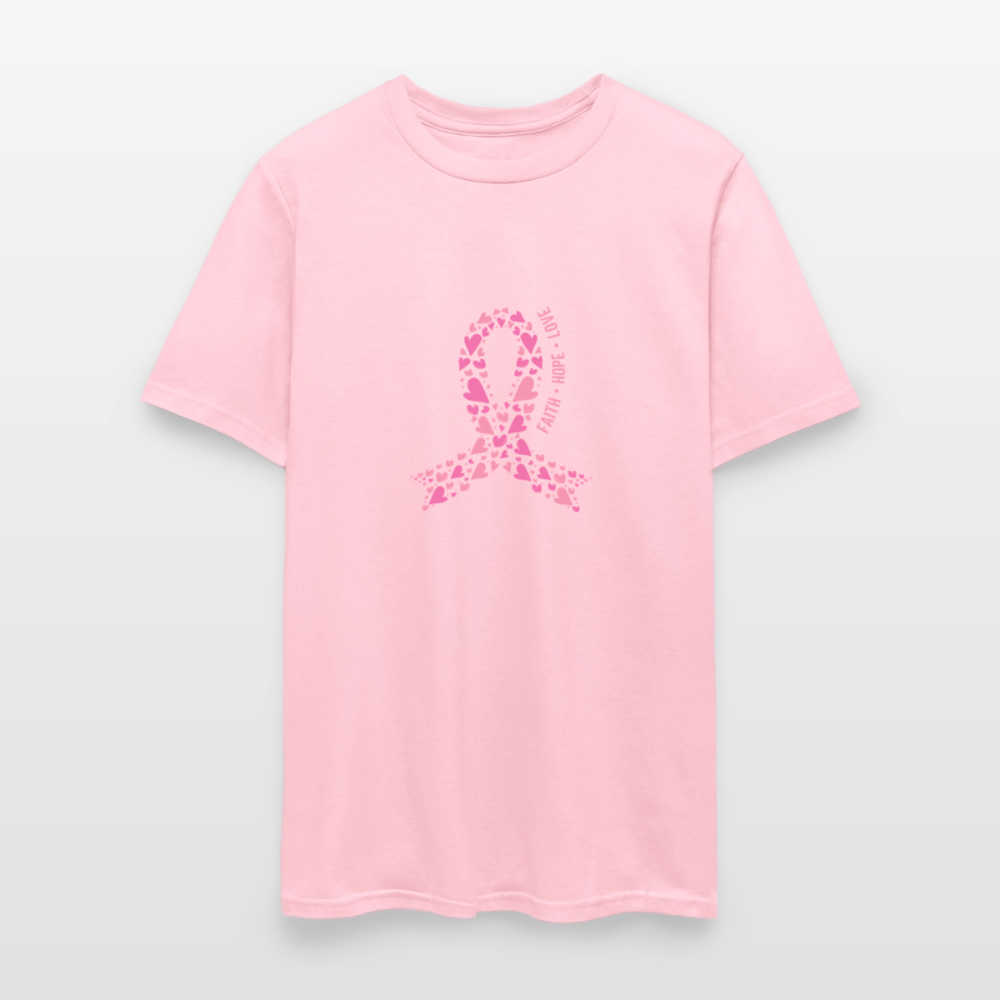 Faith Hope Love - Cancer Ribbon Tee - pink