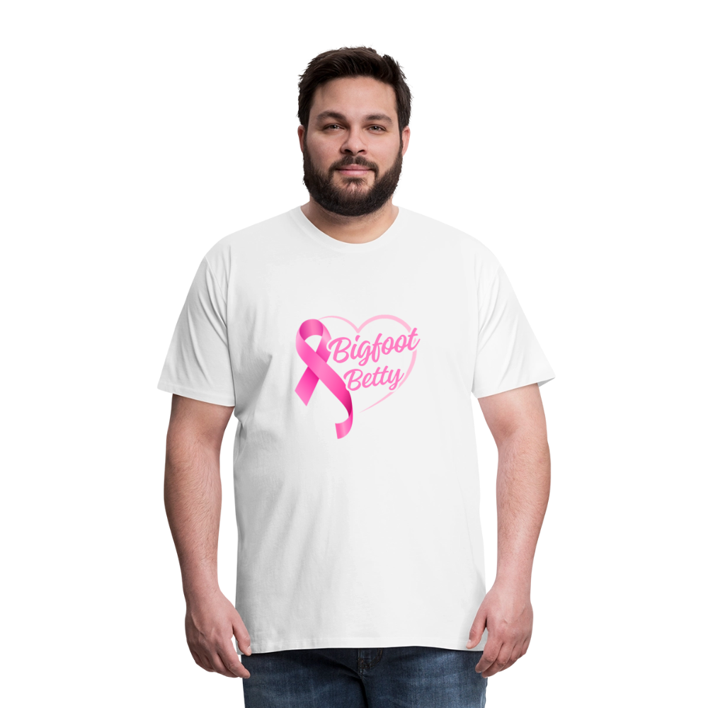 Men's Premium T-Shirt -BFB Pink Ribbon - white