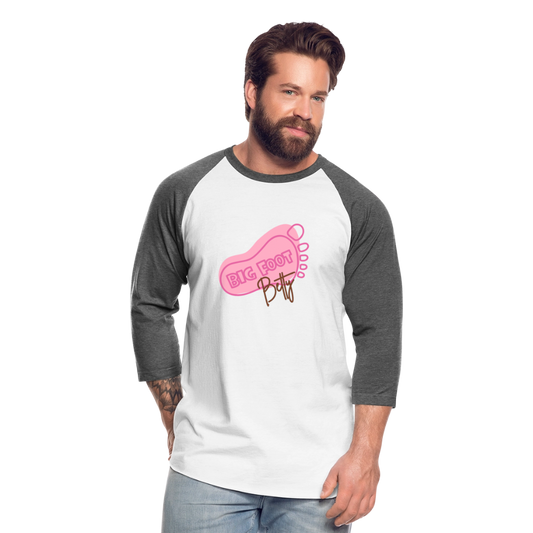 Baseball T-Shirt - BFB FootPrint - white/charcoal