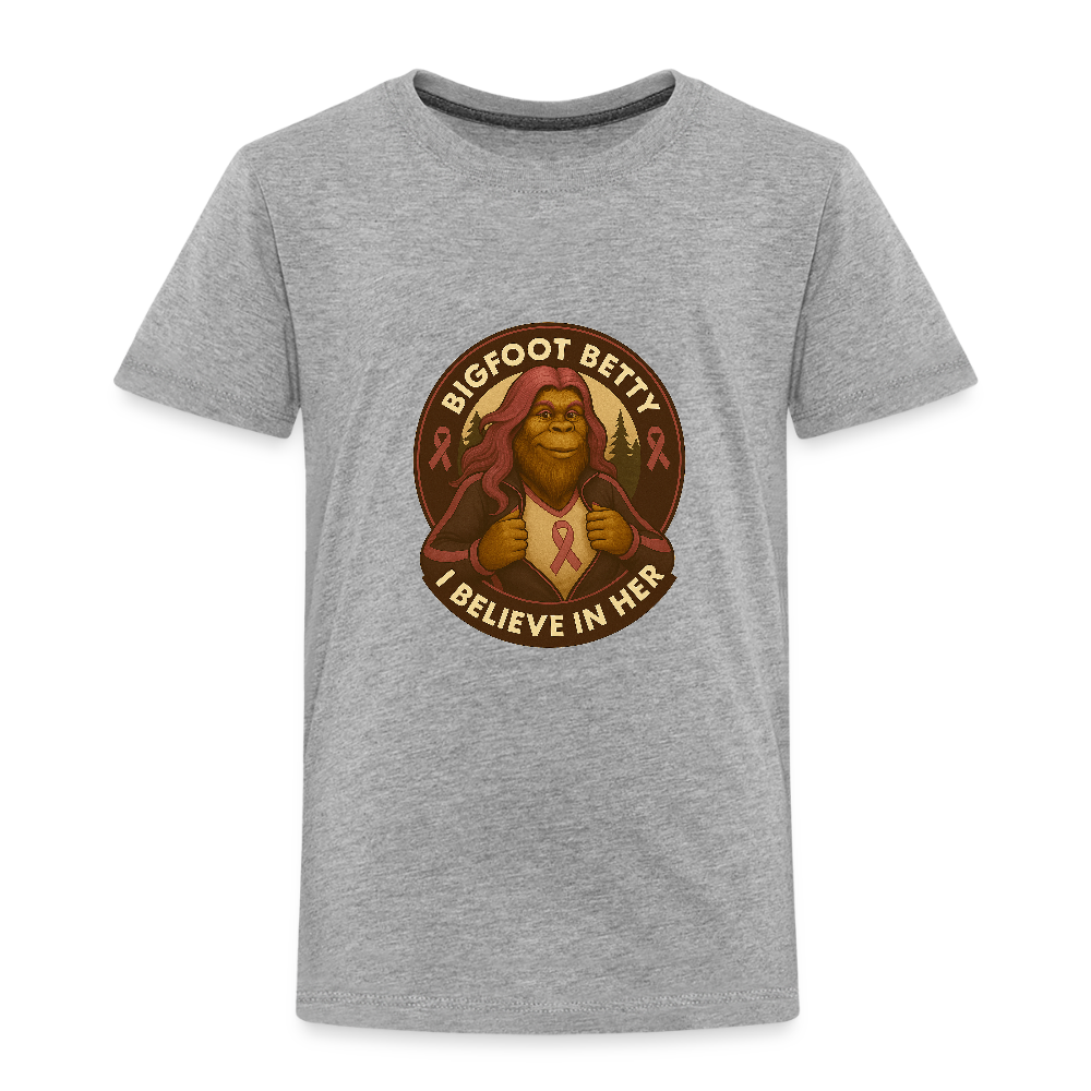 Toddler Premium T-Shirt - I Believe In Her  (RETRO) - heather gray