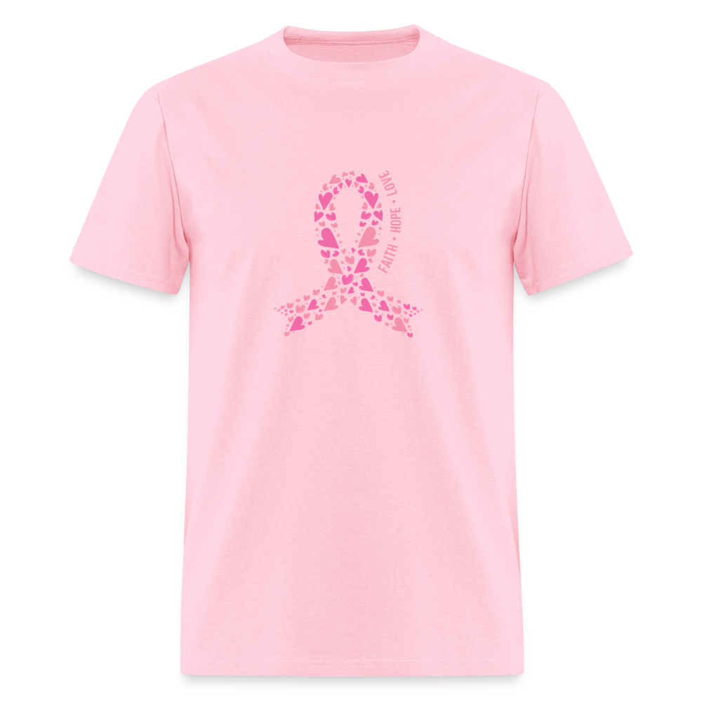 Faith Hope Love - Cancer Ribbon Tee - pink