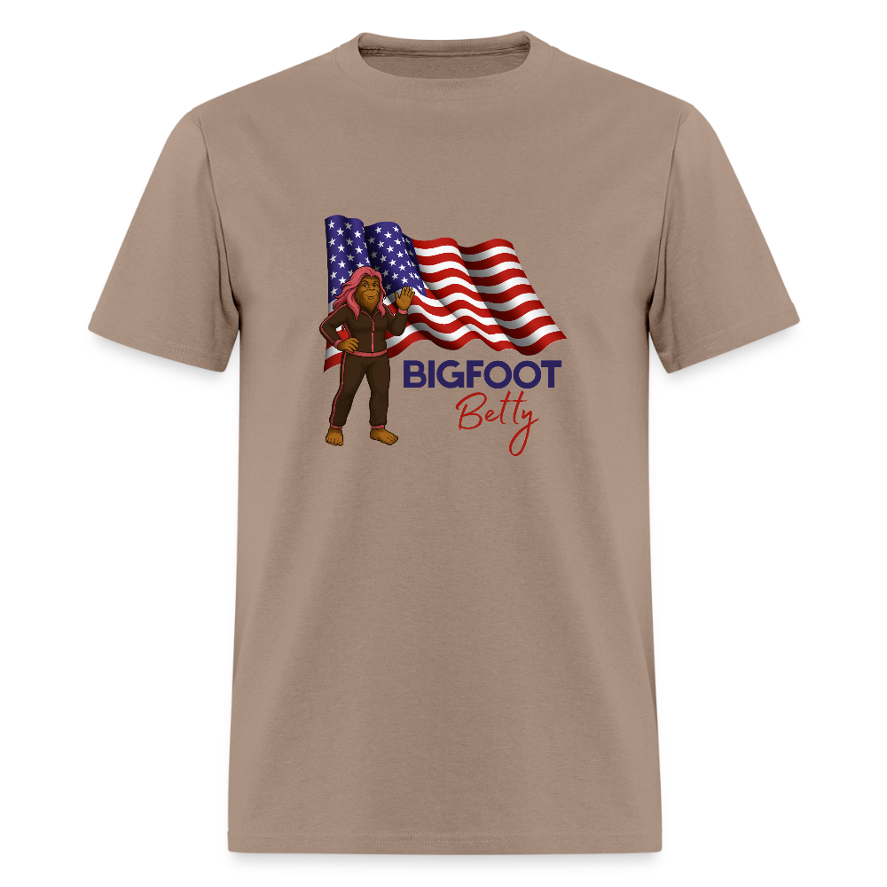 BFB July 4 -Waving Flag Unisex Classic T-Shirt - brown savana