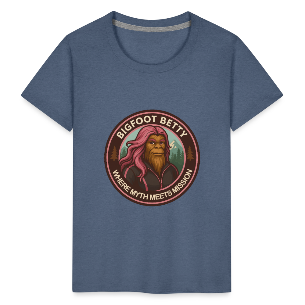 Toddler Premium T-Shirt - Where Myth Meets Mission (RETRO) - heather blue