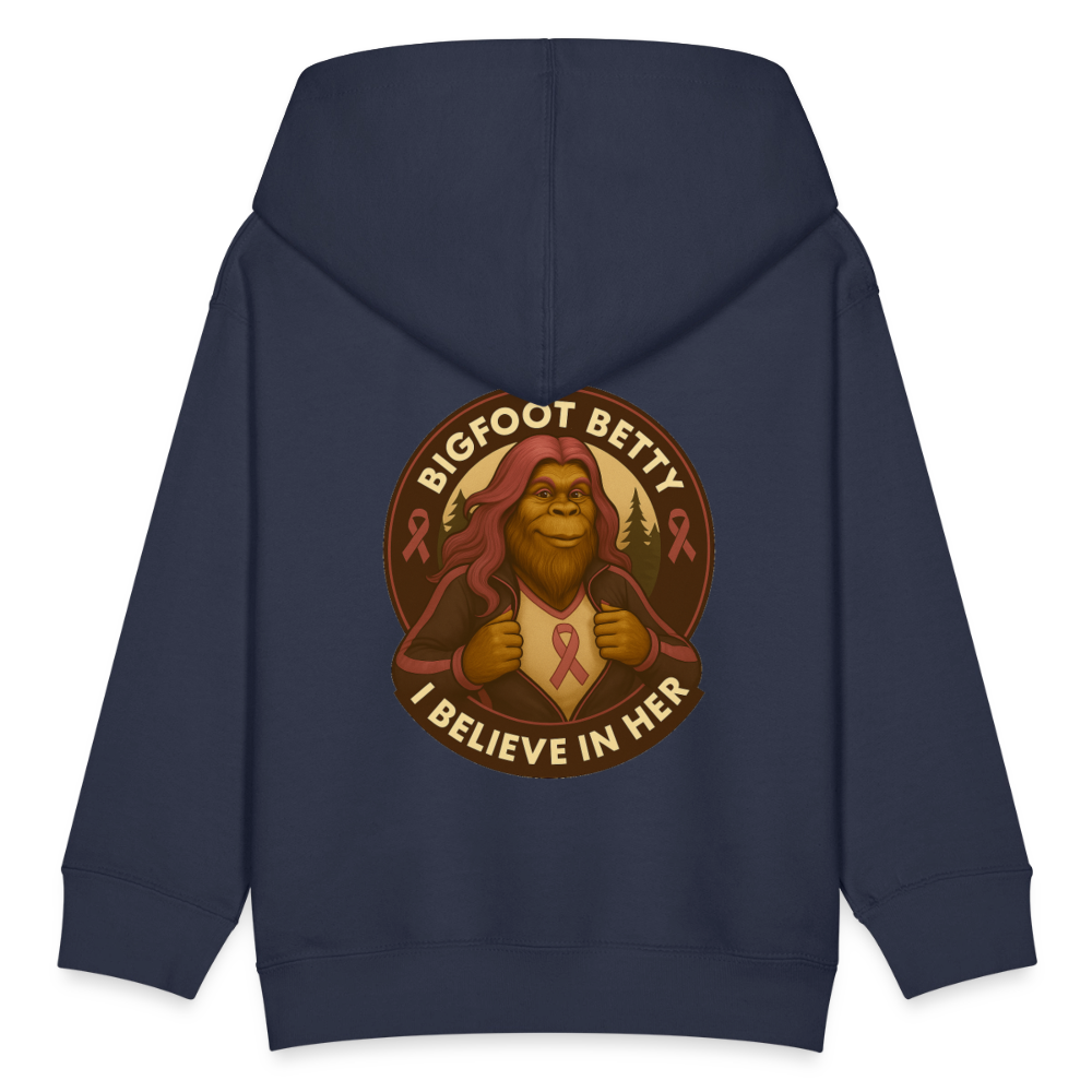 Kids' Hoodie - I Believe In Her (F/B) (RETRO) - navy