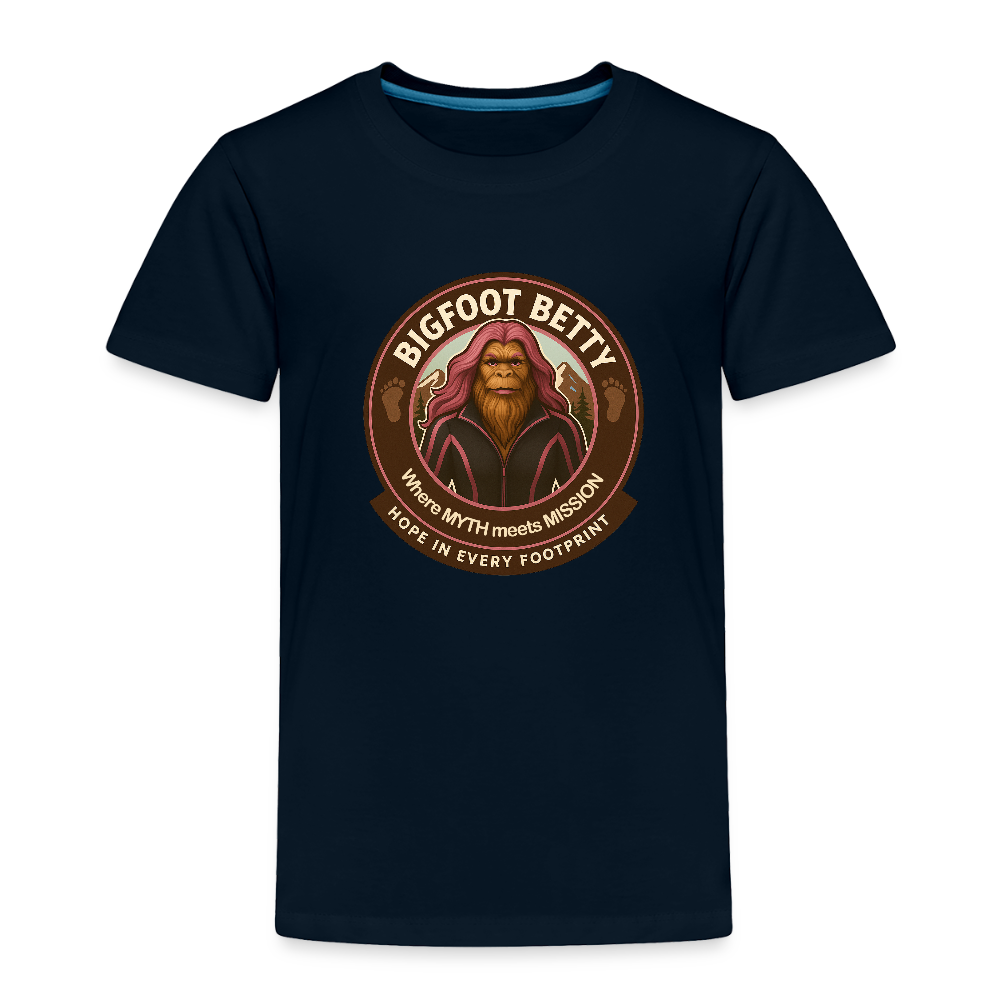 Toddler Premium T-Shirt - Hope in Every Footprint (RETRO) - deep navy