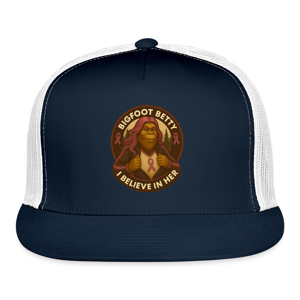 Trucker Hat - I Believe In Her (RETRO) - navy/white