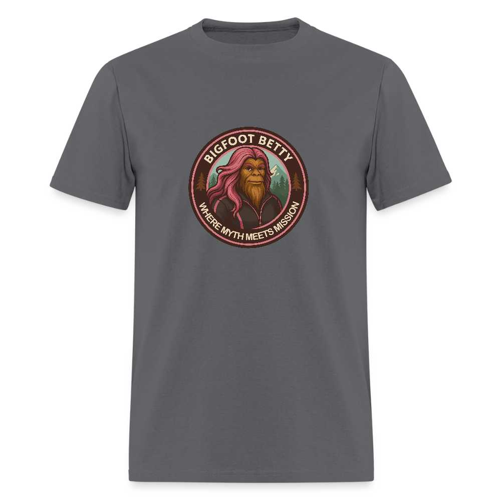 Unisex Classic T-Shirt - Where Myth Meets Mission (RETRO) - charcoal