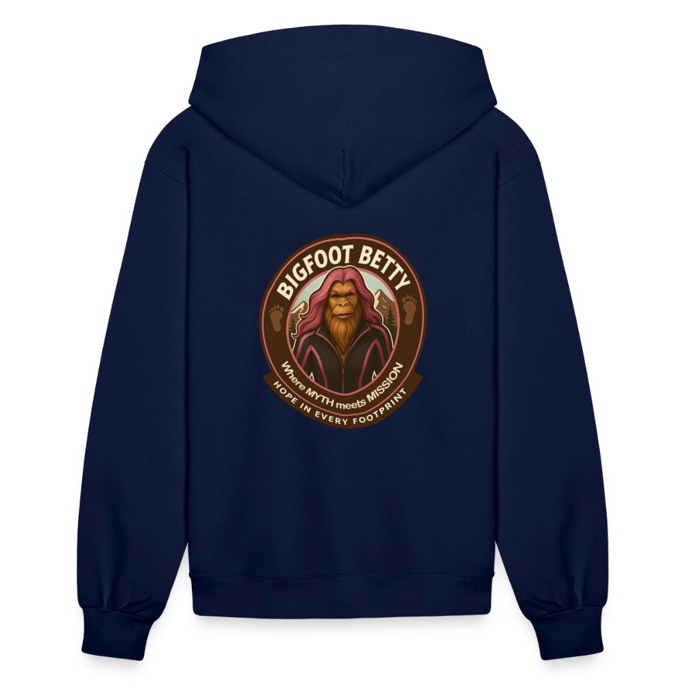 Women's Hoodie - Hope in Every Footprint (RETRO) - navy