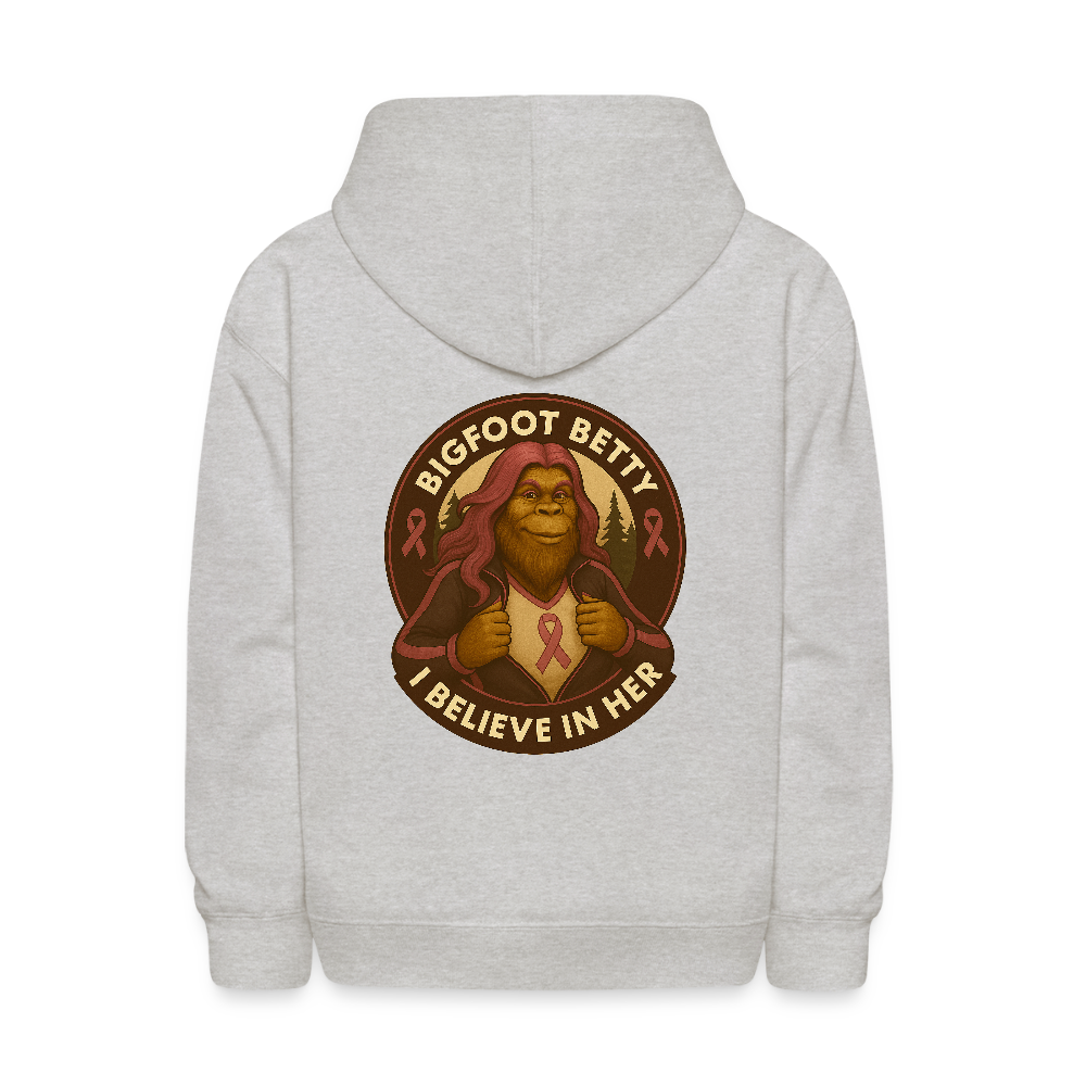 Kids' Hoodie - I Believe In Her (F/B) (RETRO) - heather gray