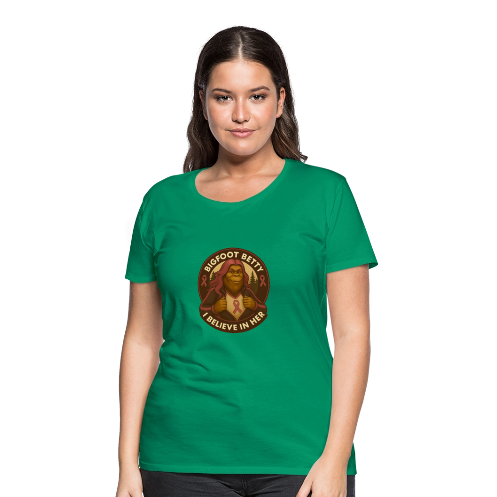 Women’s Premium T-Shirt - I Believe In Her (RETRO) - kelly green