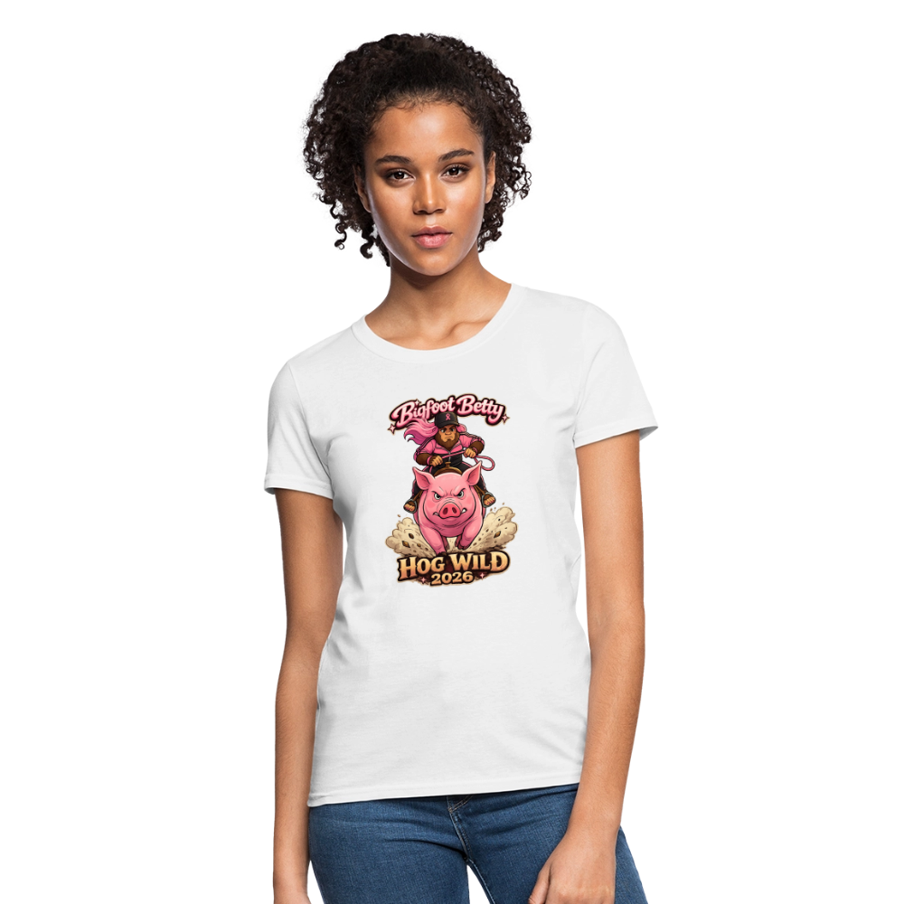 Women's T-Shirt - BFB Hog Wild - HOG - white