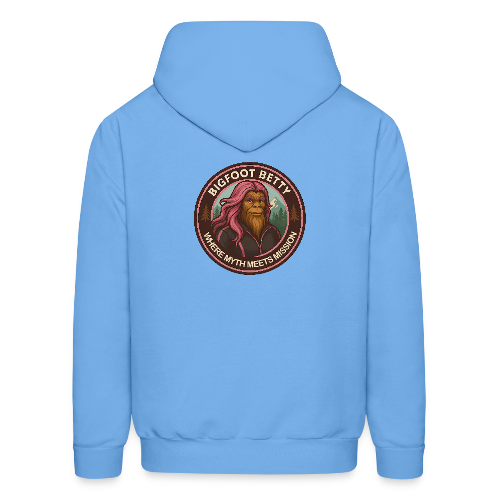 Men's Hoodie - Where Myth Meets Mission (RETRO) - carolina blue