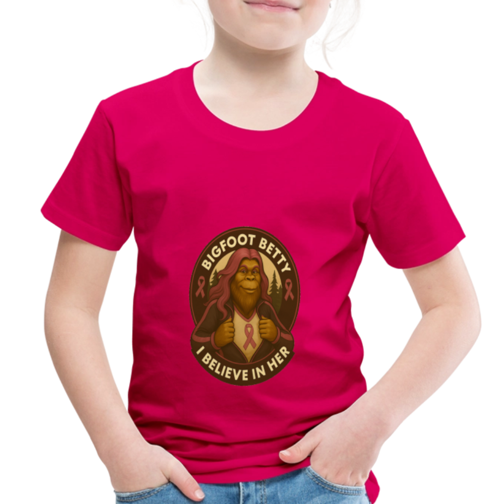 Toddler Premium T-Shirt - I Believe In Her  (RETRO) - dark pink