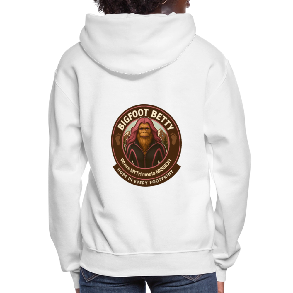 Women's Hoodie - Hope in Every Footprint (RETRO) - white