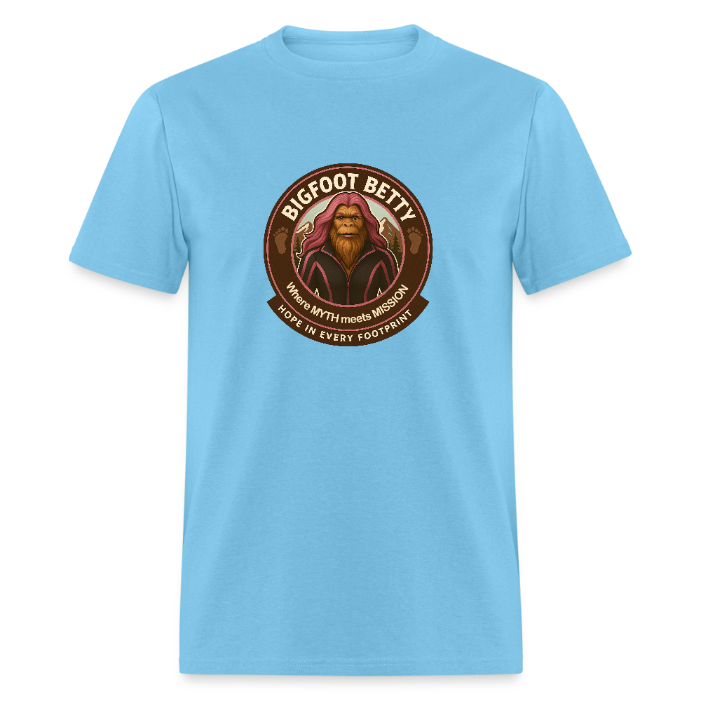 Unisex Classic T-Shirt - Hope in Every Footprint (RETRO) - aquatic blue
