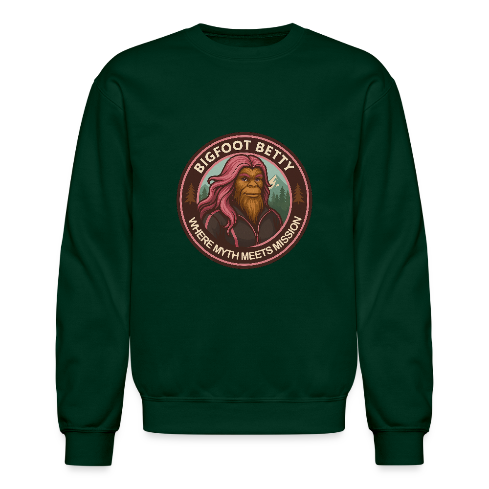 Crewneck Sweatshirt - Where Myth Meets Mission (RETRO) - forest green