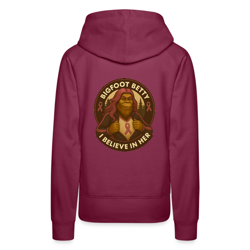 Women’s Premium Hoodie - I Believe In Her (RETRO) - burgundy