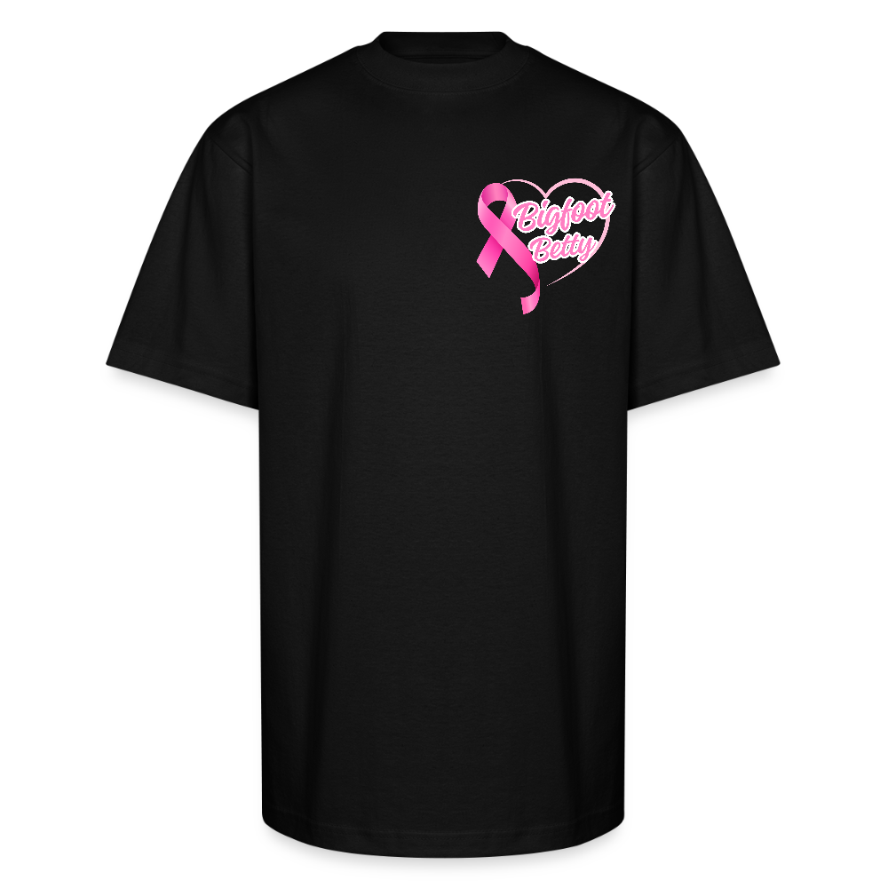 Unisex Oversized Heavyweight T-Shirt - BFB Pink Ribbon - black