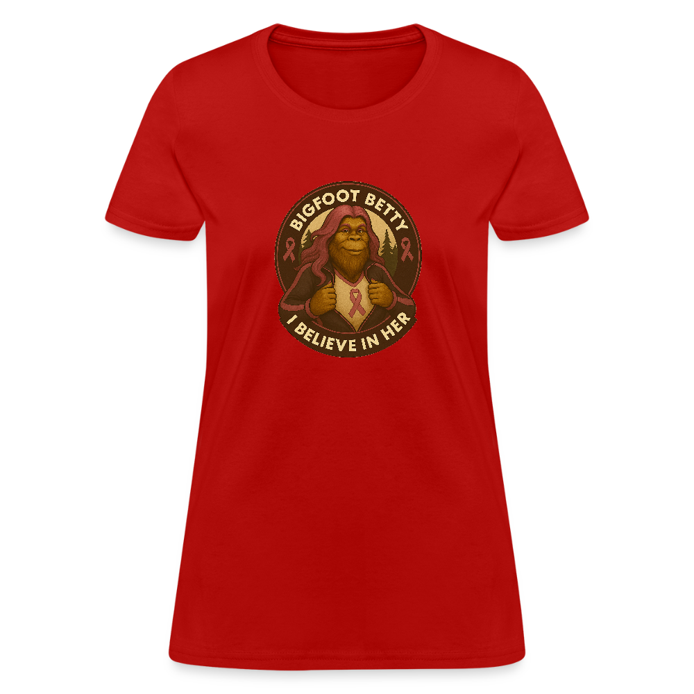 Women's T-Shirt - I Believe In Her (RETRO) - red