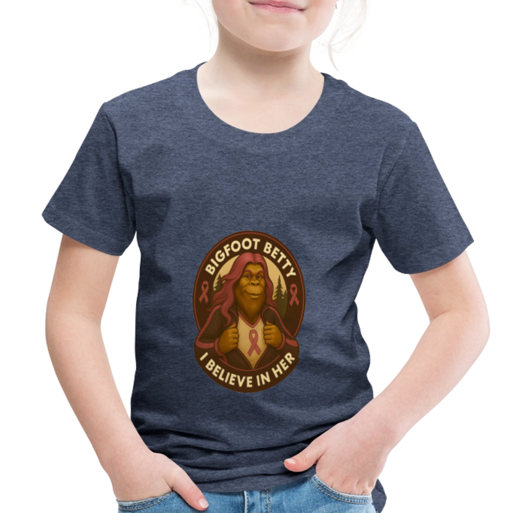 Toddler Premium T-Shirt - I Believe In Her  (RETRO) - heather blue