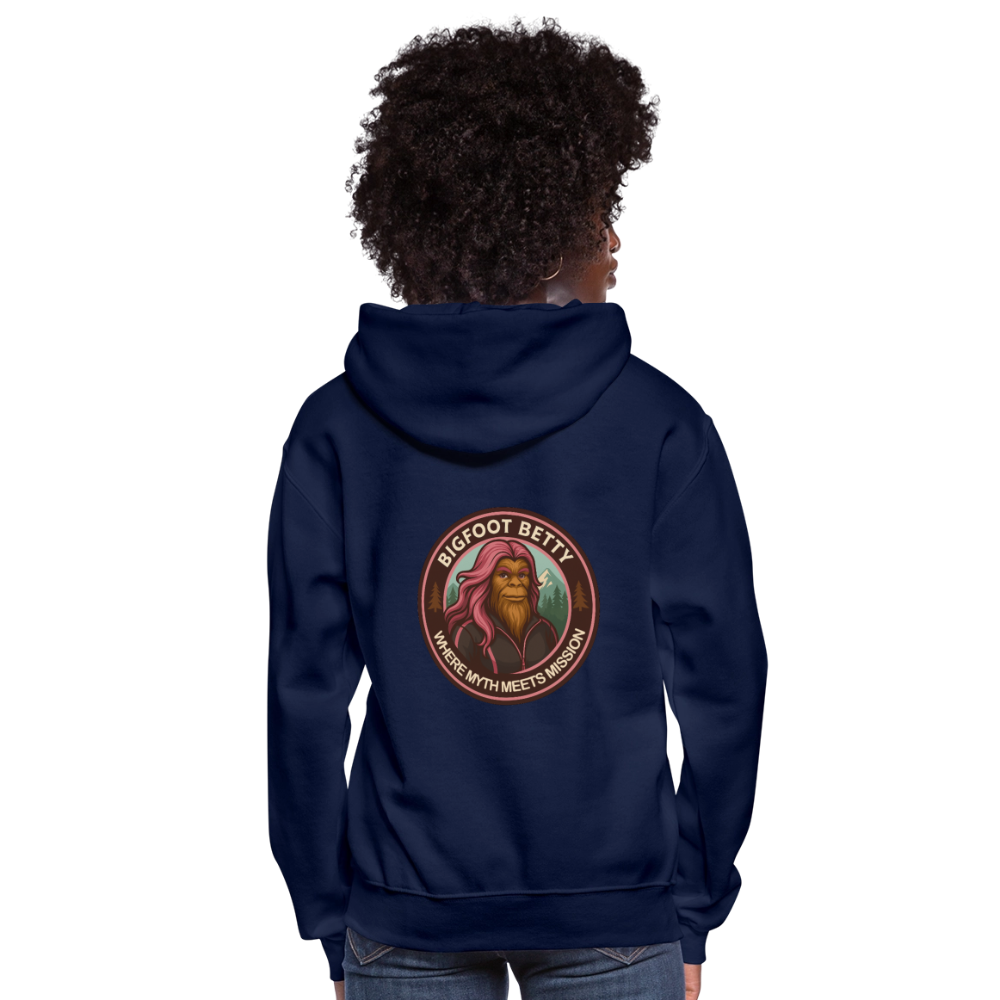 Women's Hoodie - Where Myth Meets Mission (RETRO) - navy