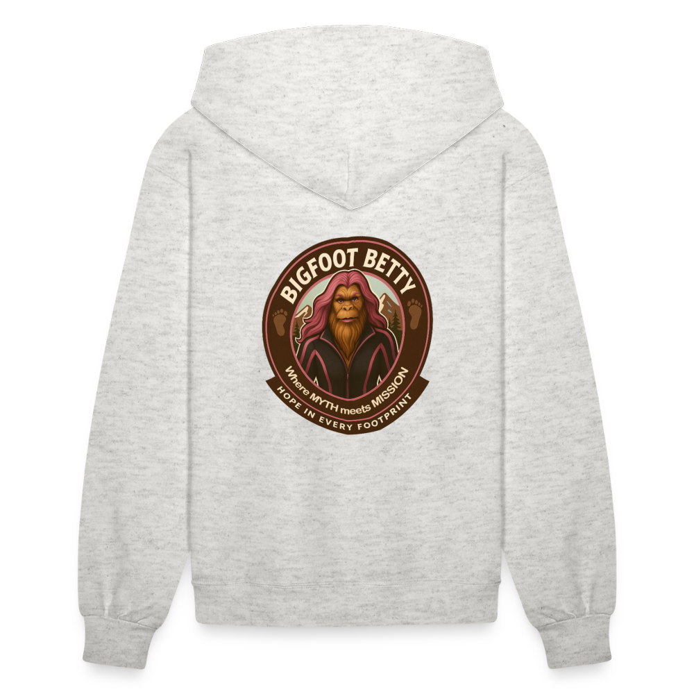 Women's Hoodie - Hope in Every Footprint (RETRO) - heather oatmeal