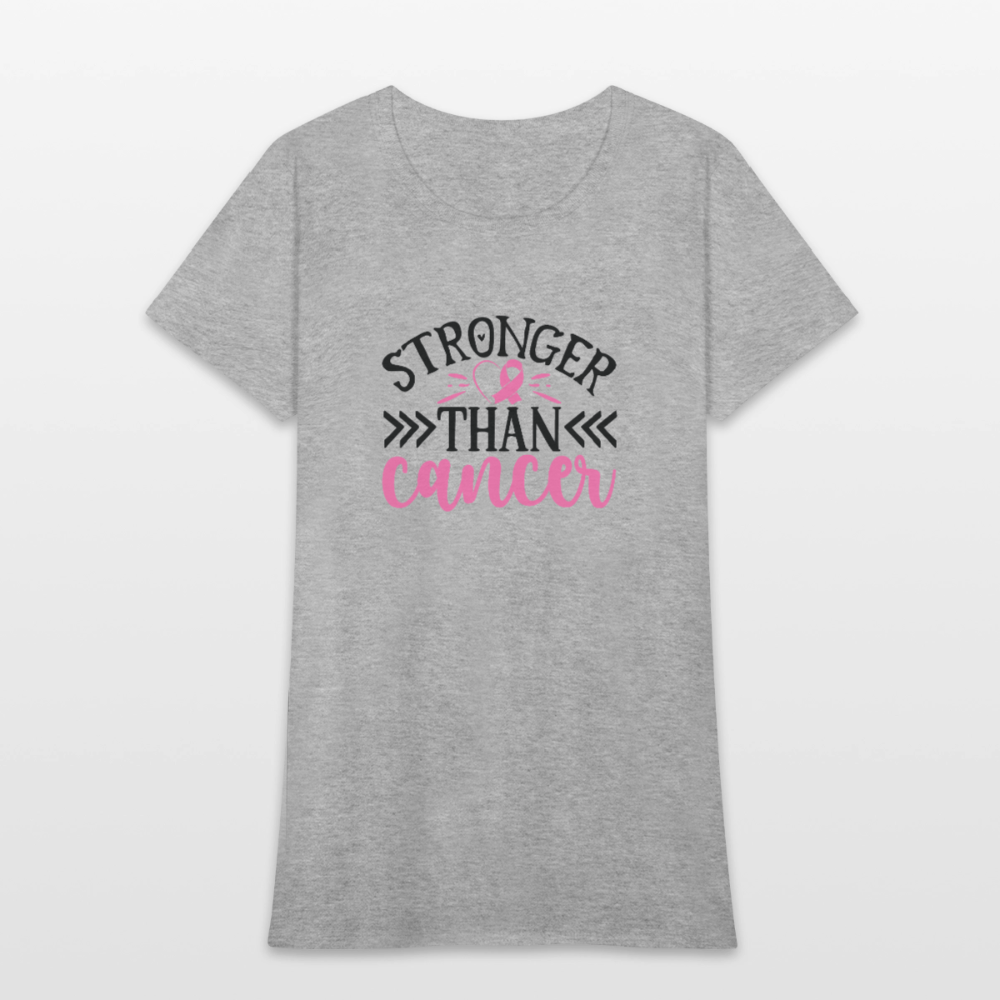 Women's Stronger Than Cancer T-Shirt - heather gray