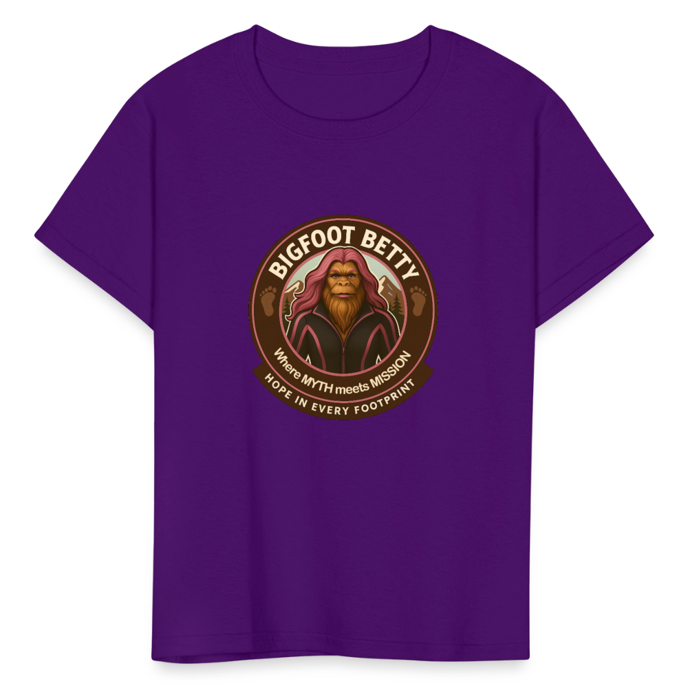 Kids' T-Shirt - Hope in Every Footprint (RETRO) - purple