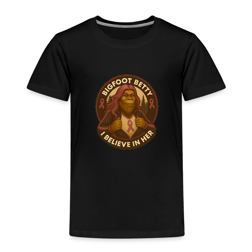 Toddler Premium T-Shirt - I Believe In Her  (RETRO) - black