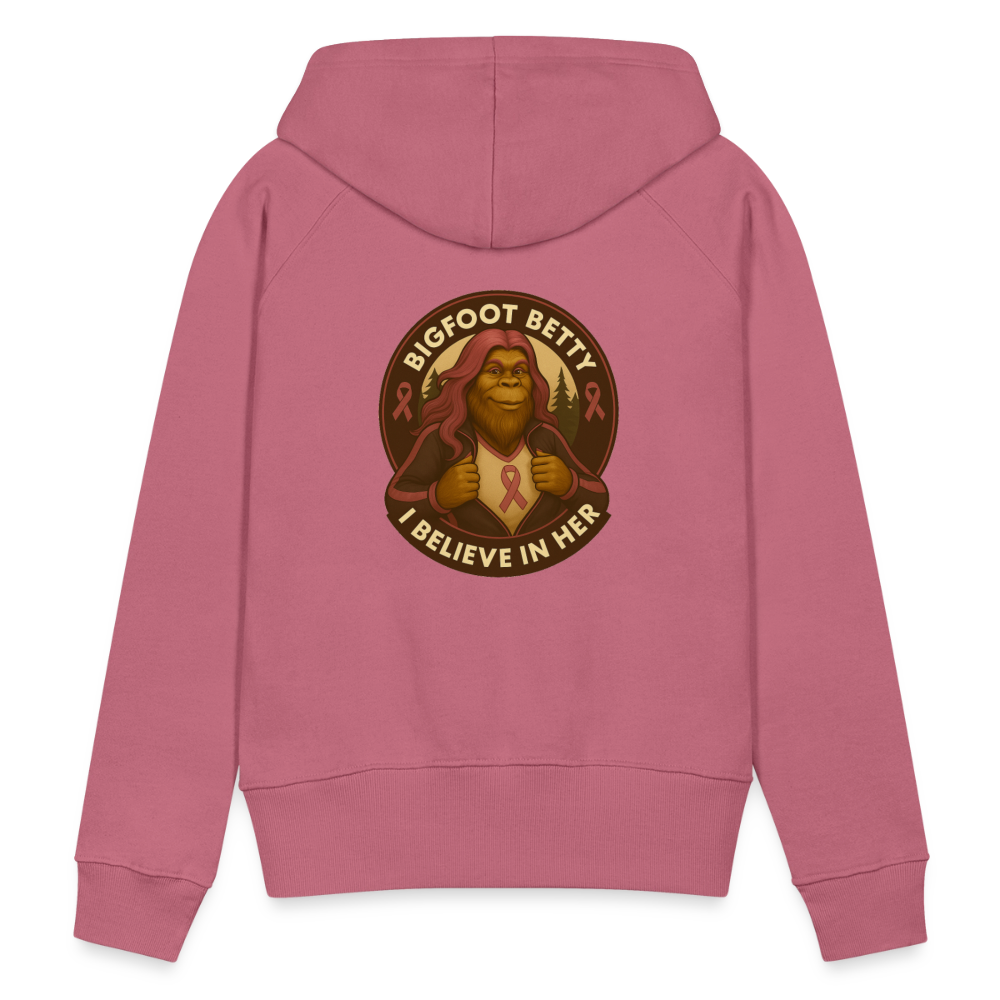 Women’s Premium Hoodie - I Believe In Her (F/B) (RETRO) PINK RIBBON - mauve