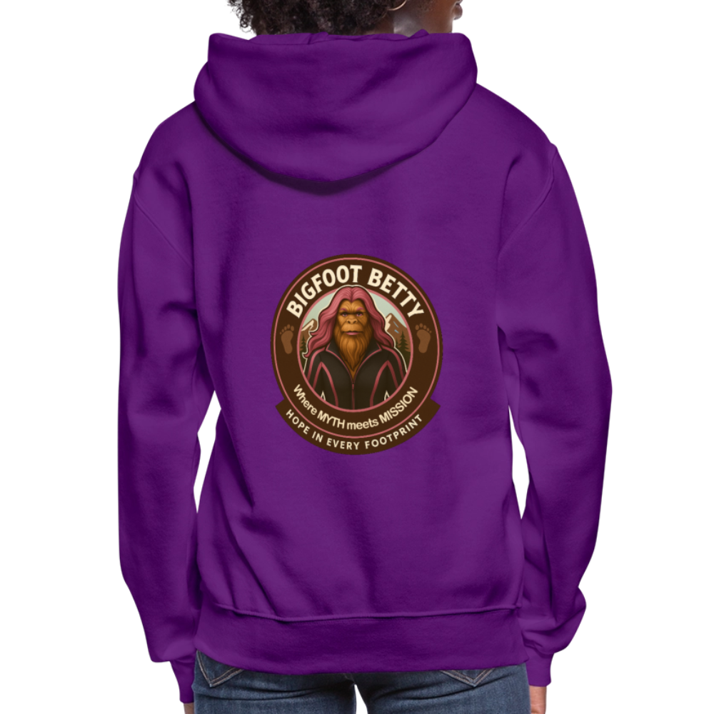Women's Hoodie - Hope in Every Footprint (RETRO) - purple