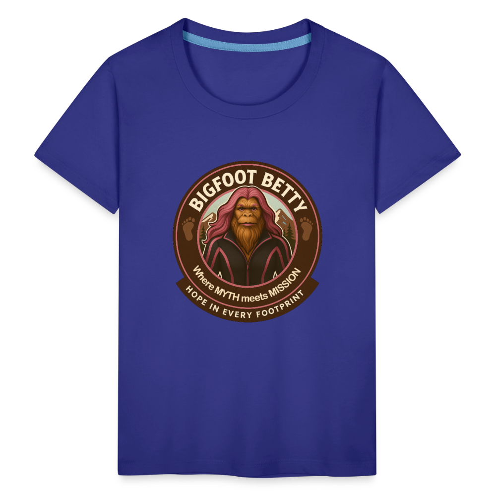 Toddler Premium T-Shirt - Hope in Every Footprint (RETRO) - royal blue