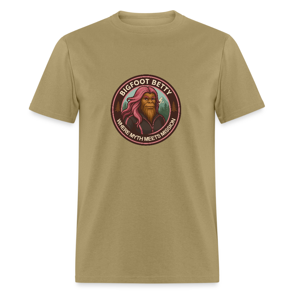 Unisex Classic T-Shirt - Where Myth Meets Mission (RETRO) - khaki