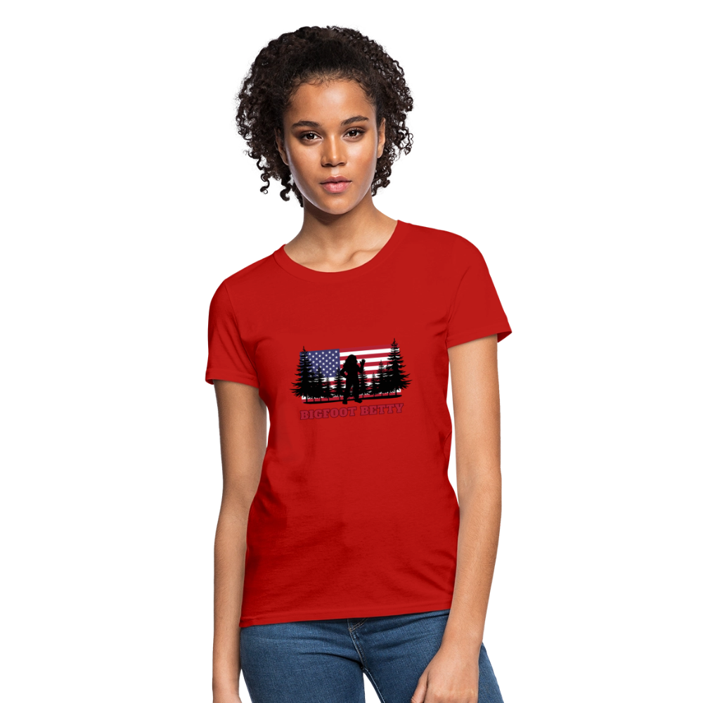 BFB July 4 - Forest Flag Women's T-Shirt - red