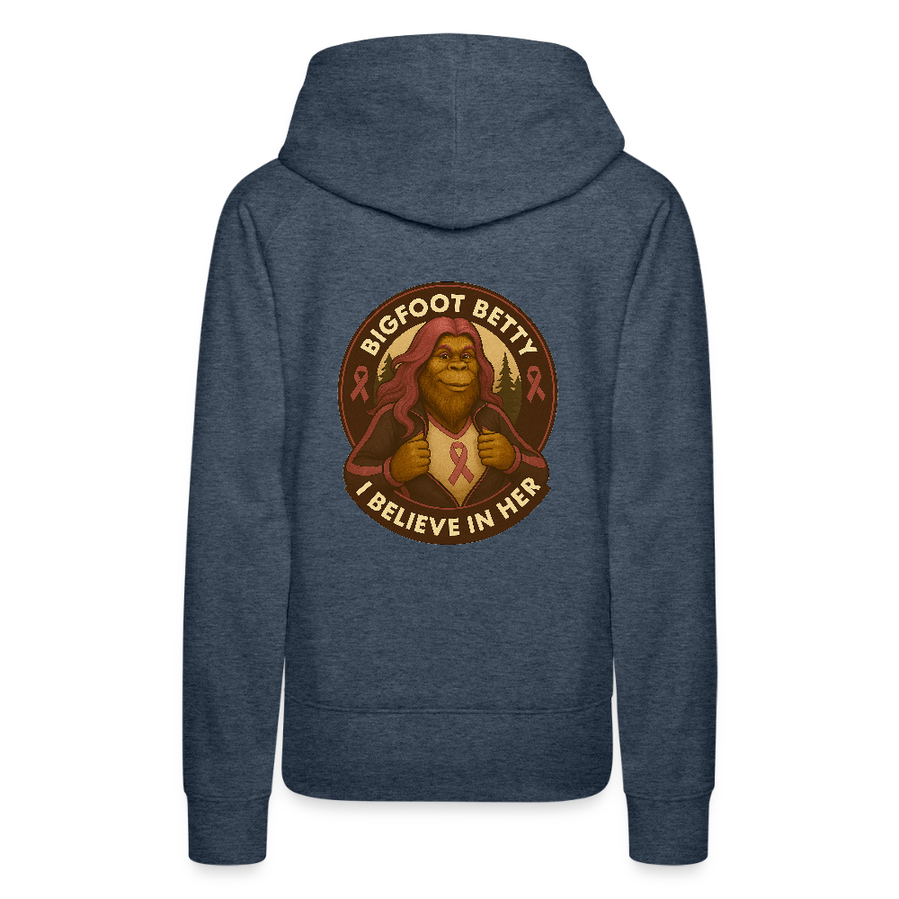 Women’s Premium Hoodie - I Believe In Her (RETRO) - heather denim