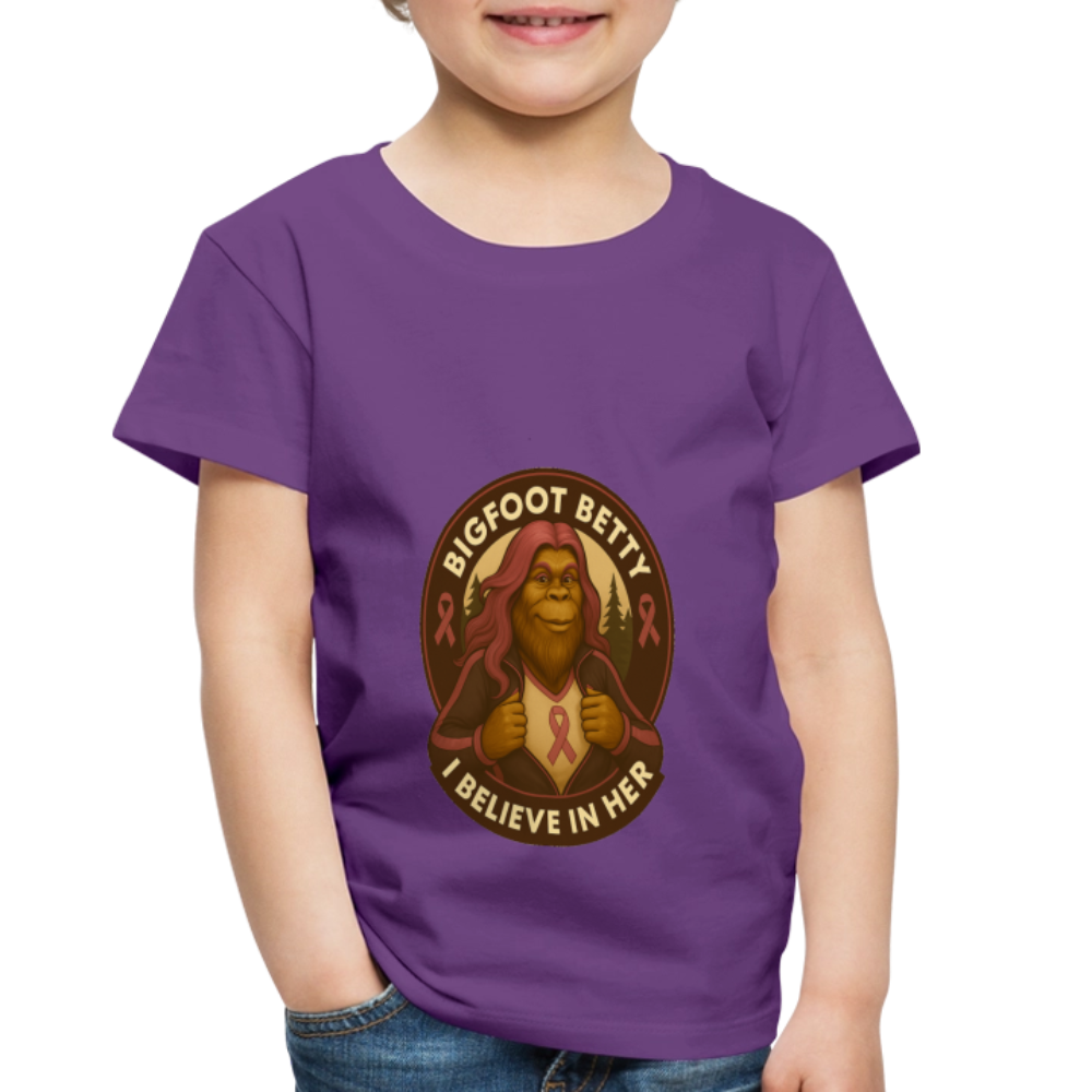 Toddler Premium T-Shirt - I Believe In Her  (RETRO) - purple