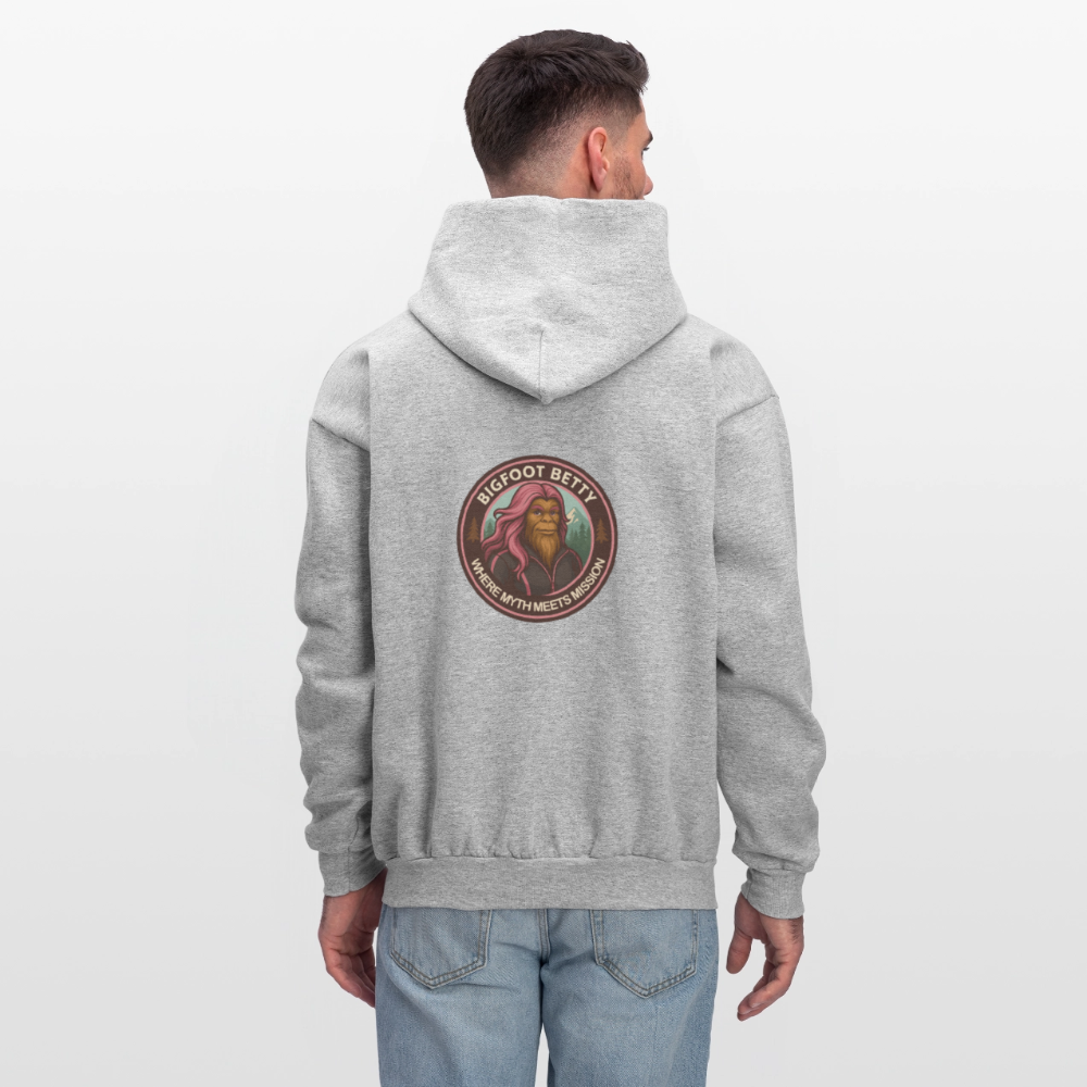 Men's Hoodie - Where Myth Meets Mission (RETRO) - heather gray