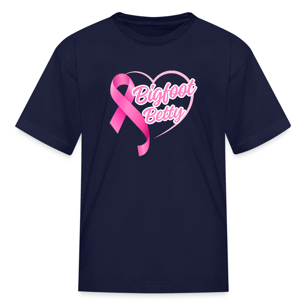 Kids' T-Shirt - BFB Pink Ribbon - navy