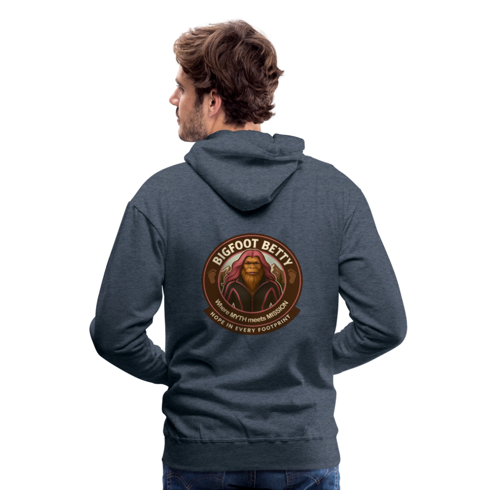 Men’s Premium Hoodie - I Believe In Her (F/B) (RETRO) - heather denim