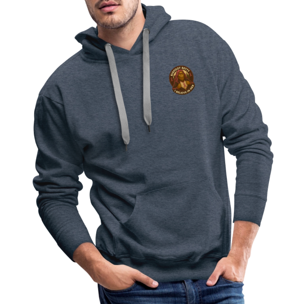 Men’s Premium Hoodie - Where Myth Meets Mission (F/B) (RETRO) - heather denim
