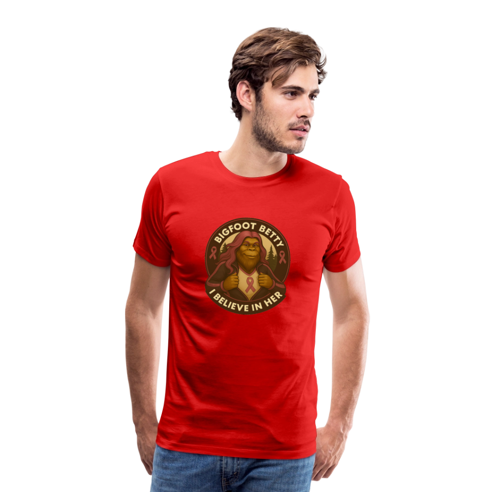 Men's Premium T-Shirt - I Believe In Her (RETRO) - red