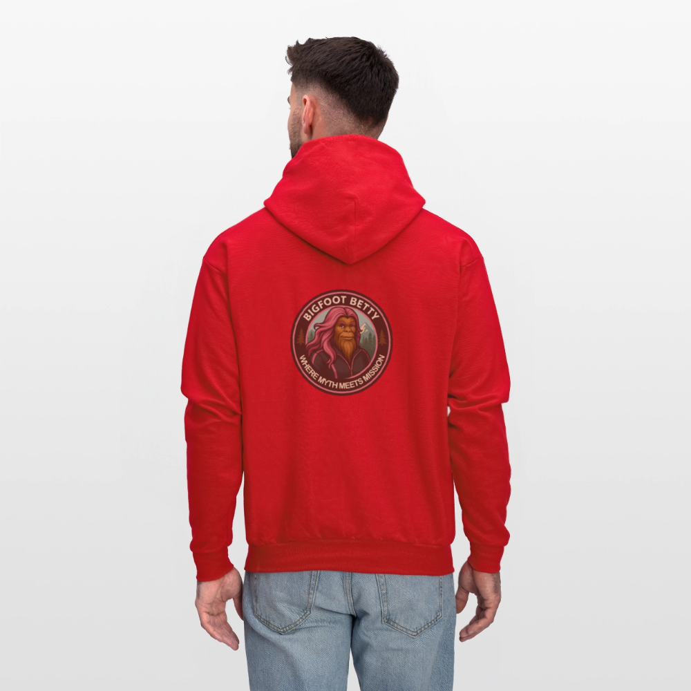 Men's Hoodie - Where Myth Meets Mission (RETRO) - red