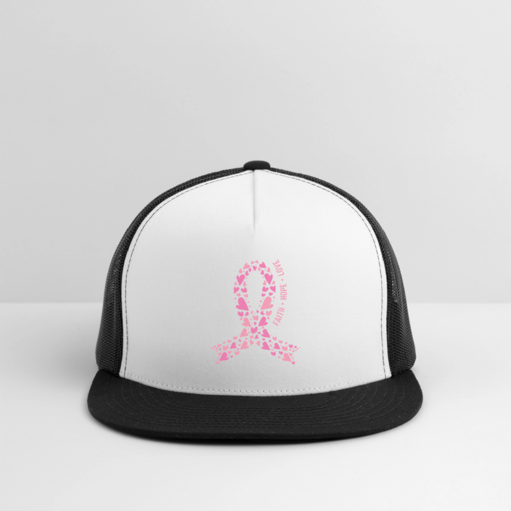 Faith Hope Love Trucker Hat - white/black