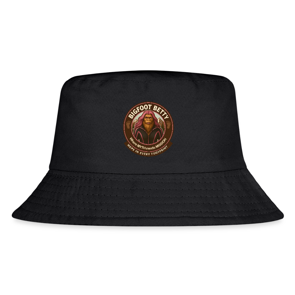 Kid's Bucket Hat - Hope in Every Footprint (RETRO) - black