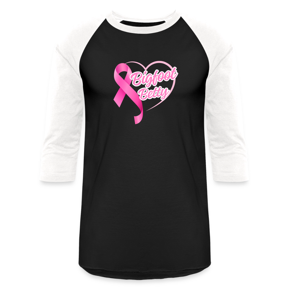 Baseball T-Shirt - BFB Pink Ribbon - black/white