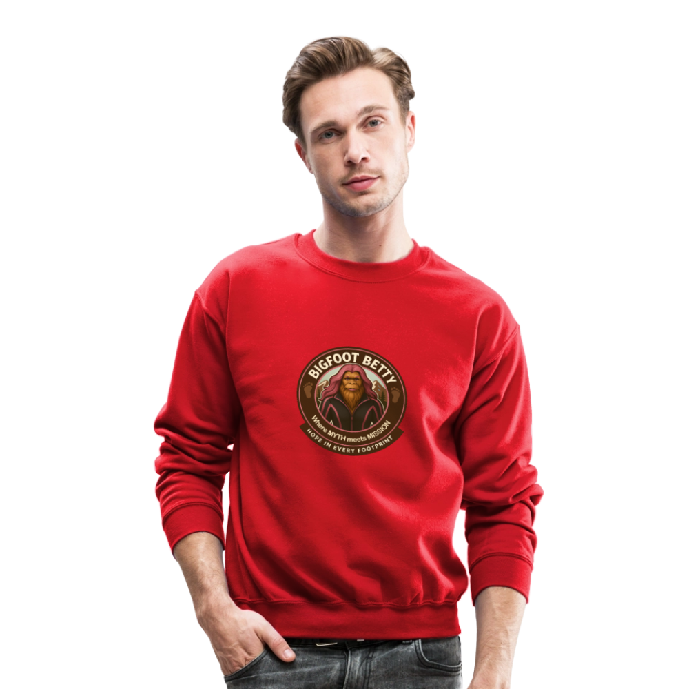 Crewneck Sweatshirt - Hope in Every Footprint (RETRO) - red