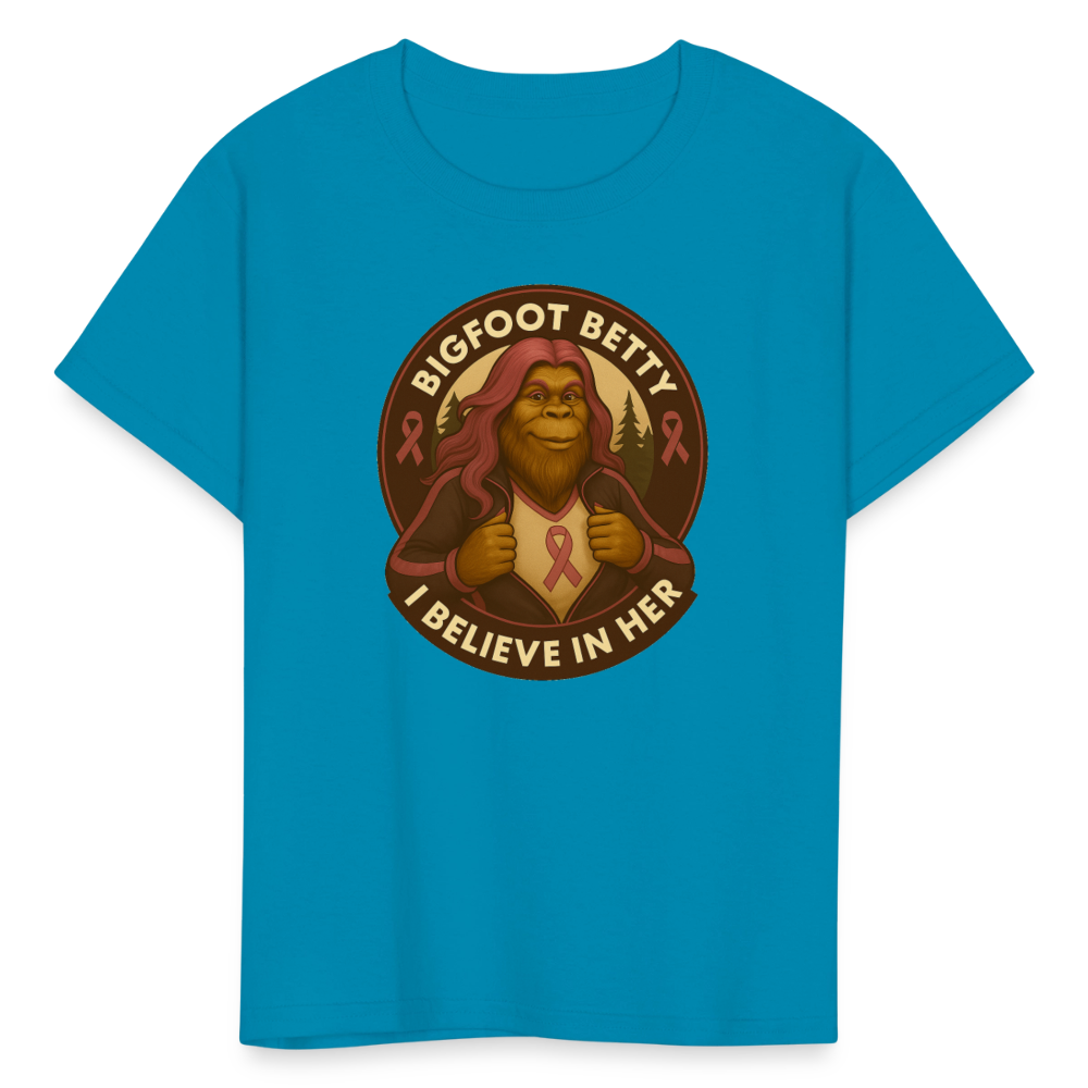Kids' T-Shirt -I Believe In Her (RETRO) - turquoise